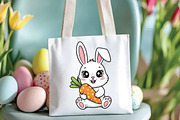Bunny Rabbit Carrot Easter Day PNG, an Illustration by CraftArtStudio (Thumbnail 2 of 4)