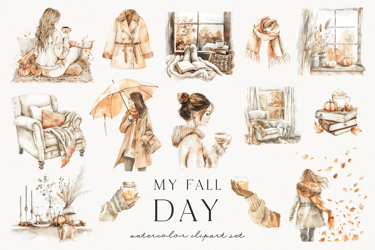 My Fall Day, a Seasonal Illustration by PeDe Designs (Photo 12 of 12)