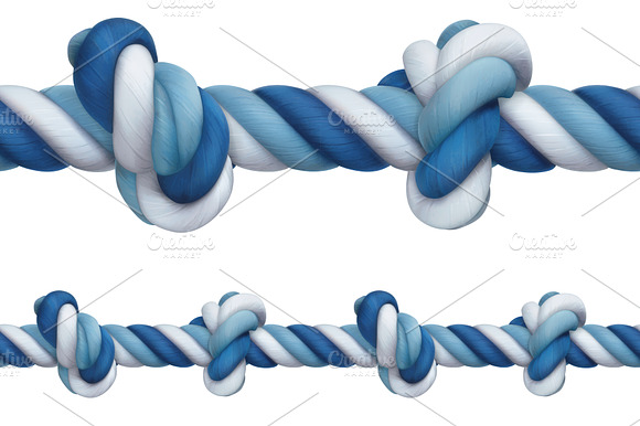 Rope With Knots Realistic Vector