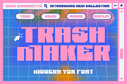 Trash Maker - Modern Y2k Font, a Handwritten Font by MaikoHatta (Thumbnail 1 of 6)