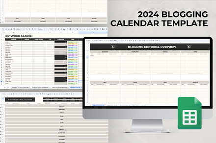 Blog Content Calendar Google Sheet, a Marketing Template by Marketello Studio