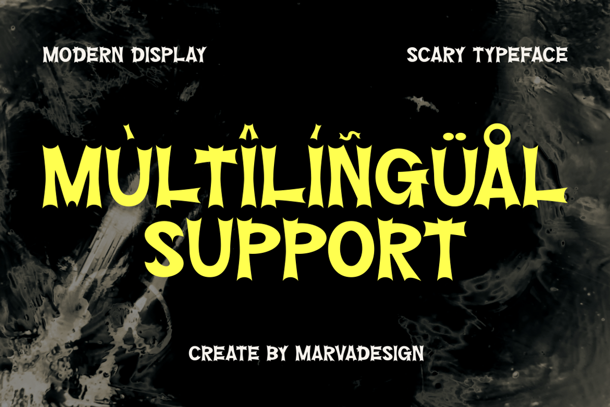 Hellwild - A Modern Spooky, a Sans Serif Font by Marvadesign (Photo 5 of 9)