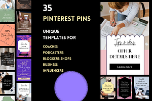 35 Vibrant Pinterest Templates