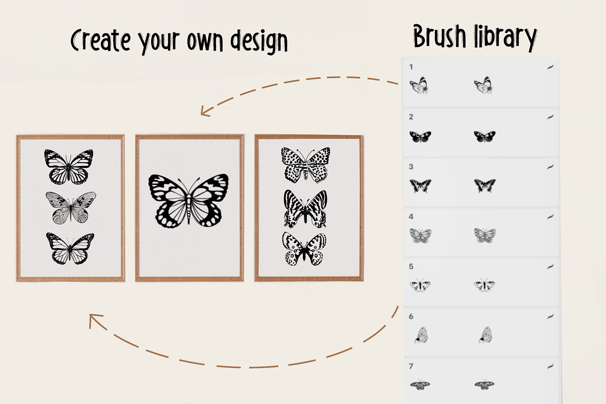 Butterfly stamp brushes, a Graphic by Olga Brinza (Photo 3 of 6)