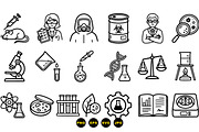Science Lab Icon Set SVG, an Illustration by designvectx (Thumbnail 3 of 3)