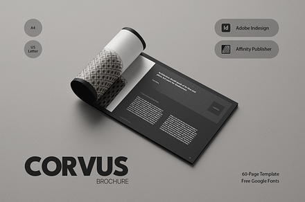 Corvus Brochure Template, a Brochure Template by SlideStation