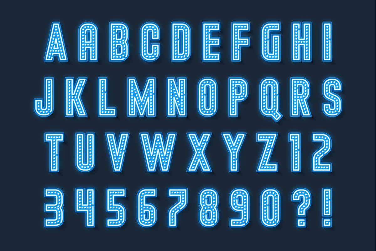 Retro LEDs and neon show alphabet, an Object Graphic by RevelStockart (Photo 10 of 12)