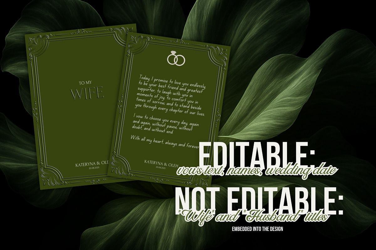 Wedding Vow Book – Canva Template, a Stationery Template by TrendyliciousStore (Photo 6 of 7)