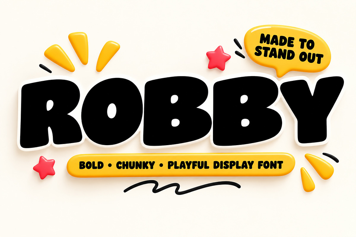 ROBBY, a Script Font by Wow Magic (Photo 1 of 5)