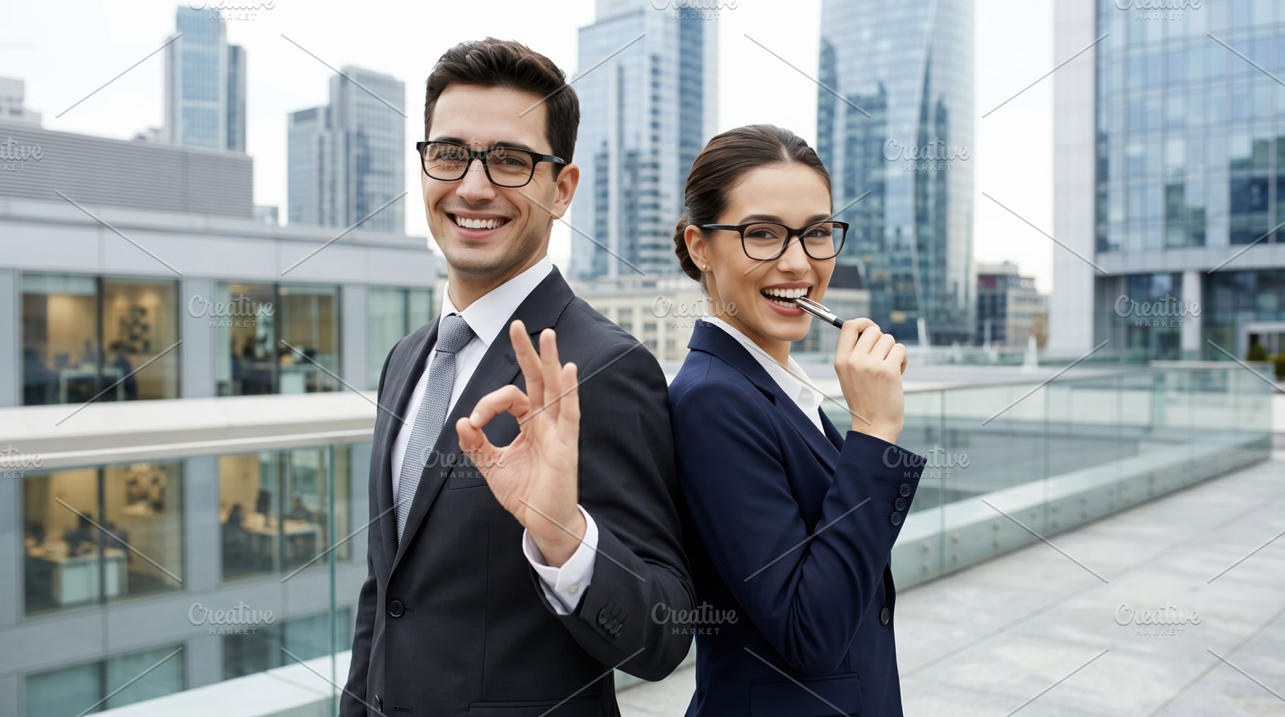 Confident Business Professionals in Modern City, a Business Photo by Davizro's Market