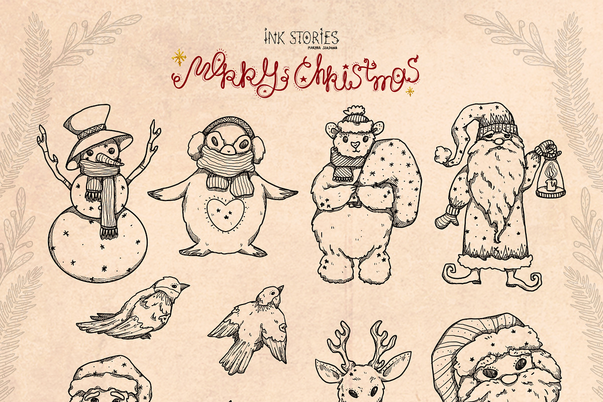 Merry Christmas, a Seasonal Illustration by Ink Stories (Photo 3 of 25)