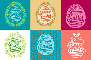 6 Happy Easter Greetings Cards