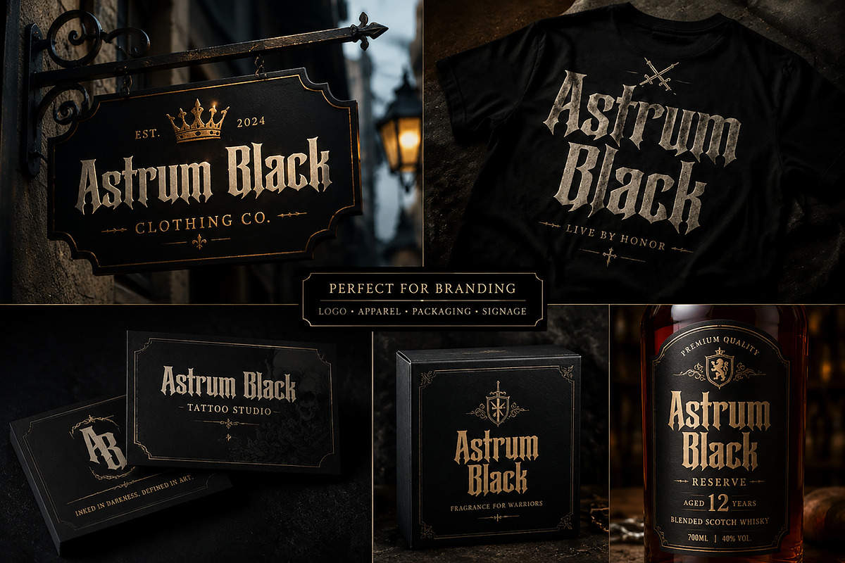 Astrum Black – Gothic Blackletter, a Blackletter Font by Wow Magic (Photo 3 of 4)