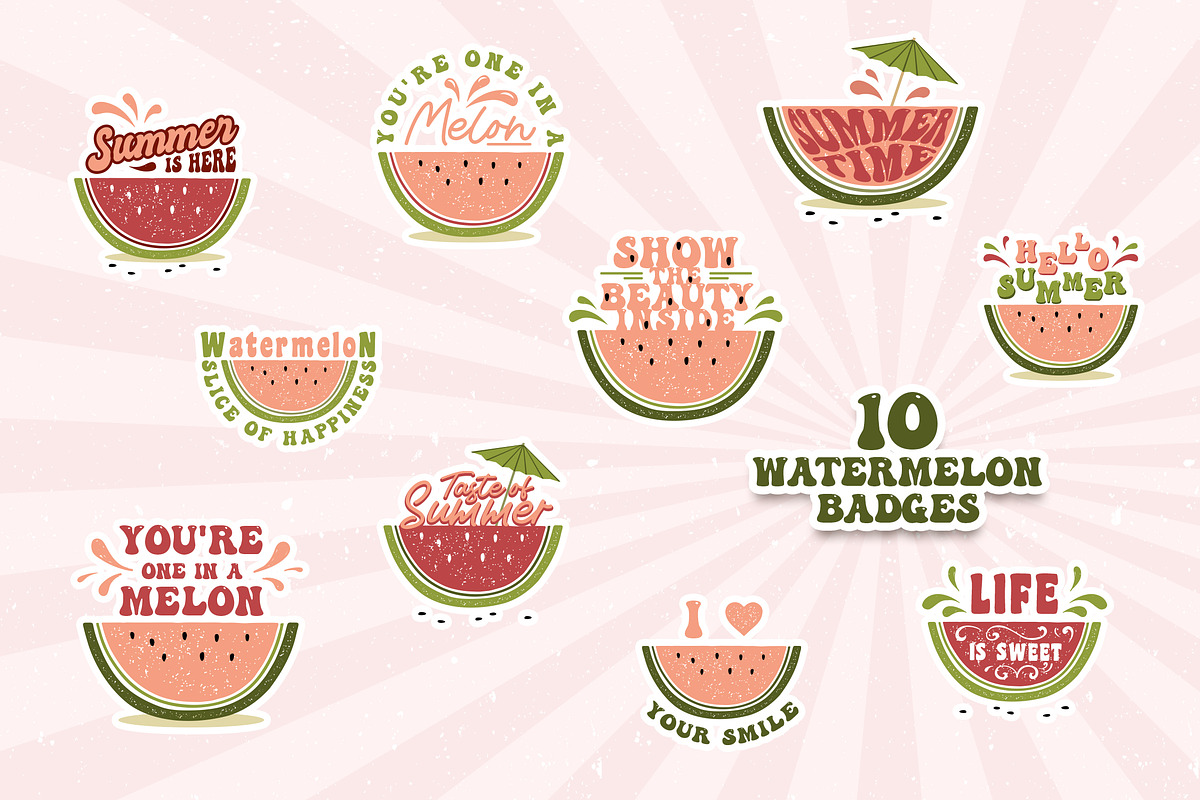Taste Of Summer. 60 Groovy Logos, an Object Graphic by Cosmic Store (Photo 3 of 26)