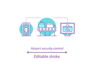 Airport Security Control Icon