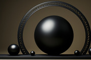41 Black spheres illustrations, an Object Illustration by Handmadefont (Thumbnail 39 of 41)