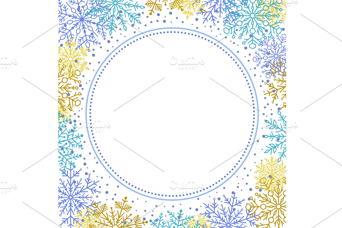 Winter Vector Round Pattern With, a Decorative Illustration by FineArtStudio (Photo 1 of 3)