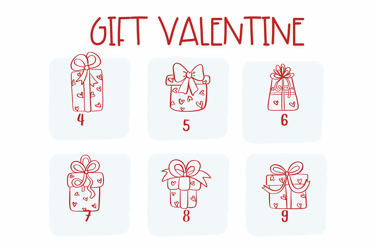 Gift Valentine | Symbols Fonts, a Symbol Font by Sirinart (Photo 4 of 7)