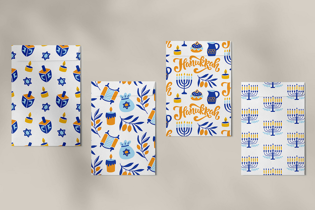 Hanukkah Clipart & Patterns Pack, a Background Graphic by Katrinelly (Photo 12 of 14)