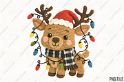 Reindeer Crochet Christmas Santa PNG, an Illustration by CraftArtStudio (Thumbnail 1 of 4)
