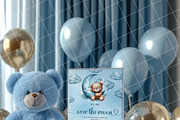 Boy baby shower invitation mockup PS, an Advertising Mockup by Blush Roses Print (Thumbnail 6 of 8)