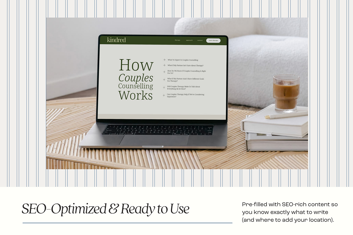 Kindred Squarespace Therapist Template preview 4