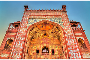 Western Gate of Sikandra Fort in Agra - Uttar Pradesh, India, an Architecture Photo by Leonid Andronov