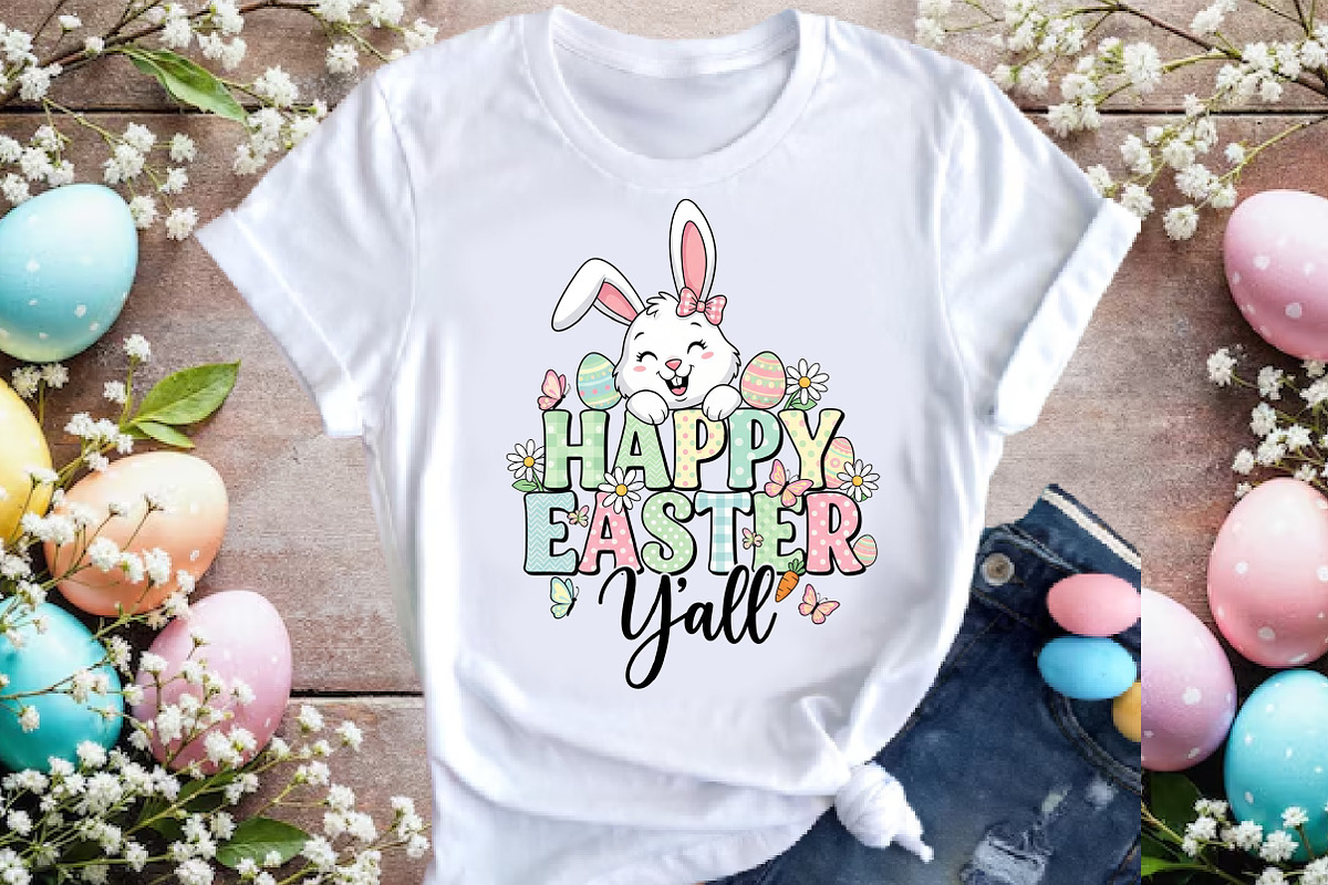 Happy Easter Y'all Png, an Illustration by DreamArtGraphic (Photo 2 of 4)