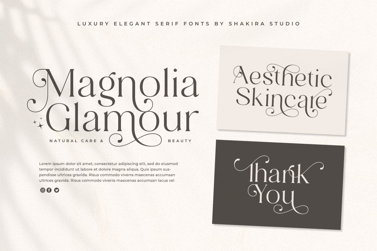 Magnolia Glamour - Luxury Serif, a Serif Font by Shakira Studio (Photo 5 of 10)