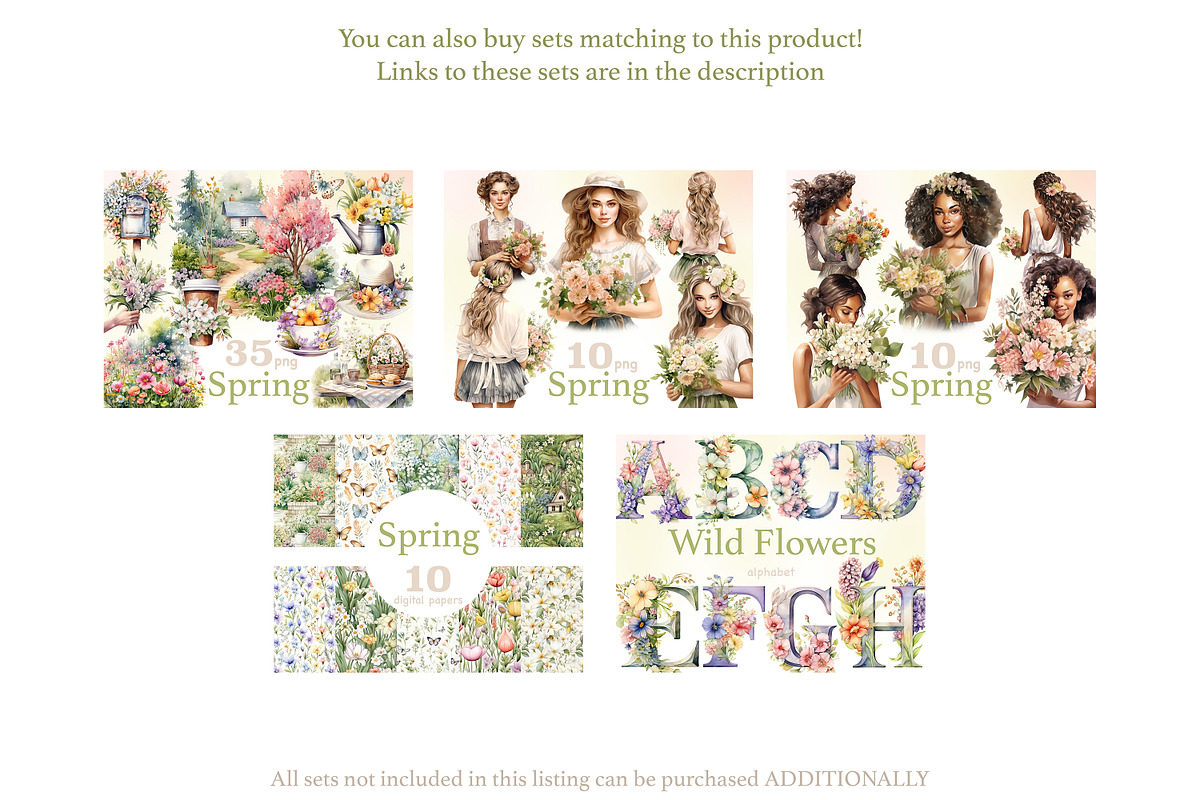 Spring Black Girl Clipart, a Person Illustration by GlamArtZhanna (Photo 2 of 4)