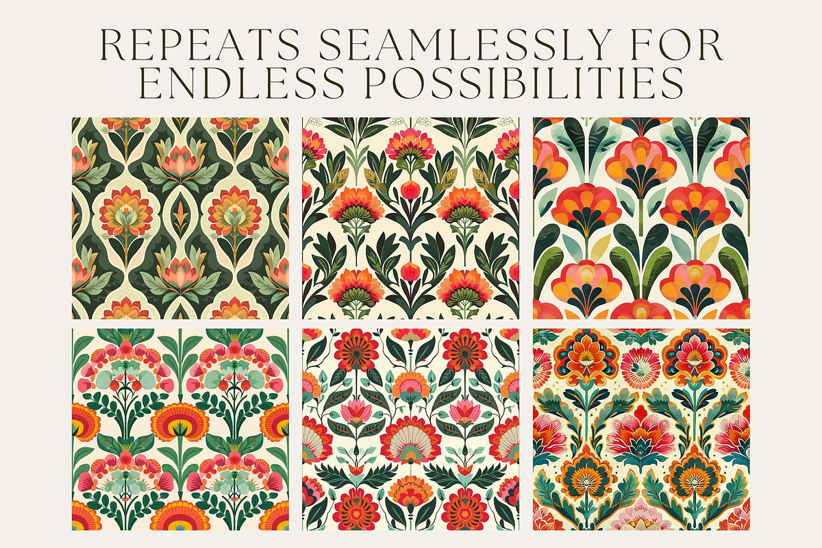 8 Sophia's Blossoms Patterns, a Pattern Graphic by Inknfolly (Photo 2 of 5)