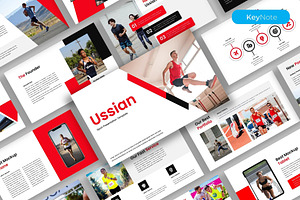 Ussian – Sport Keynote Template, a Presentation Template by kreatifreya