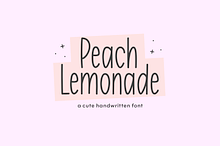Peach Lemonade | Cute Print Font