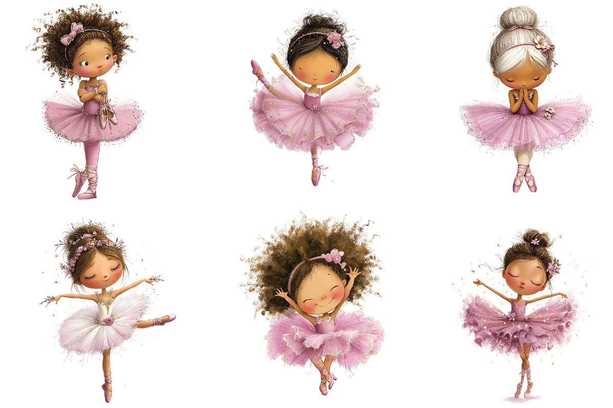 Little Ballerina Clipart, an Illustration by CreationArt (Photo 5 of 5)