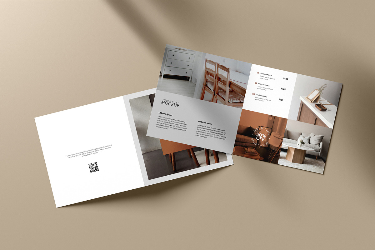 Square Bifold Brochure Mockup, a Books & Magazine Mockup by Mockup Supper (Photo 9 of 13)