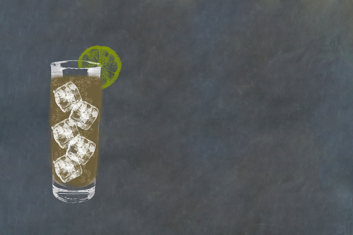 Classic Cocktail Chalkboard Sketches, an Object Illustration by karenfoleyphoto (Photo 7 of 30)