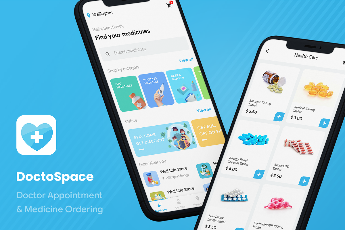 Appointments & Medicine | DoctoSpace, an UI Kit Template by Opus LabWorks (Photo 2 of 7)