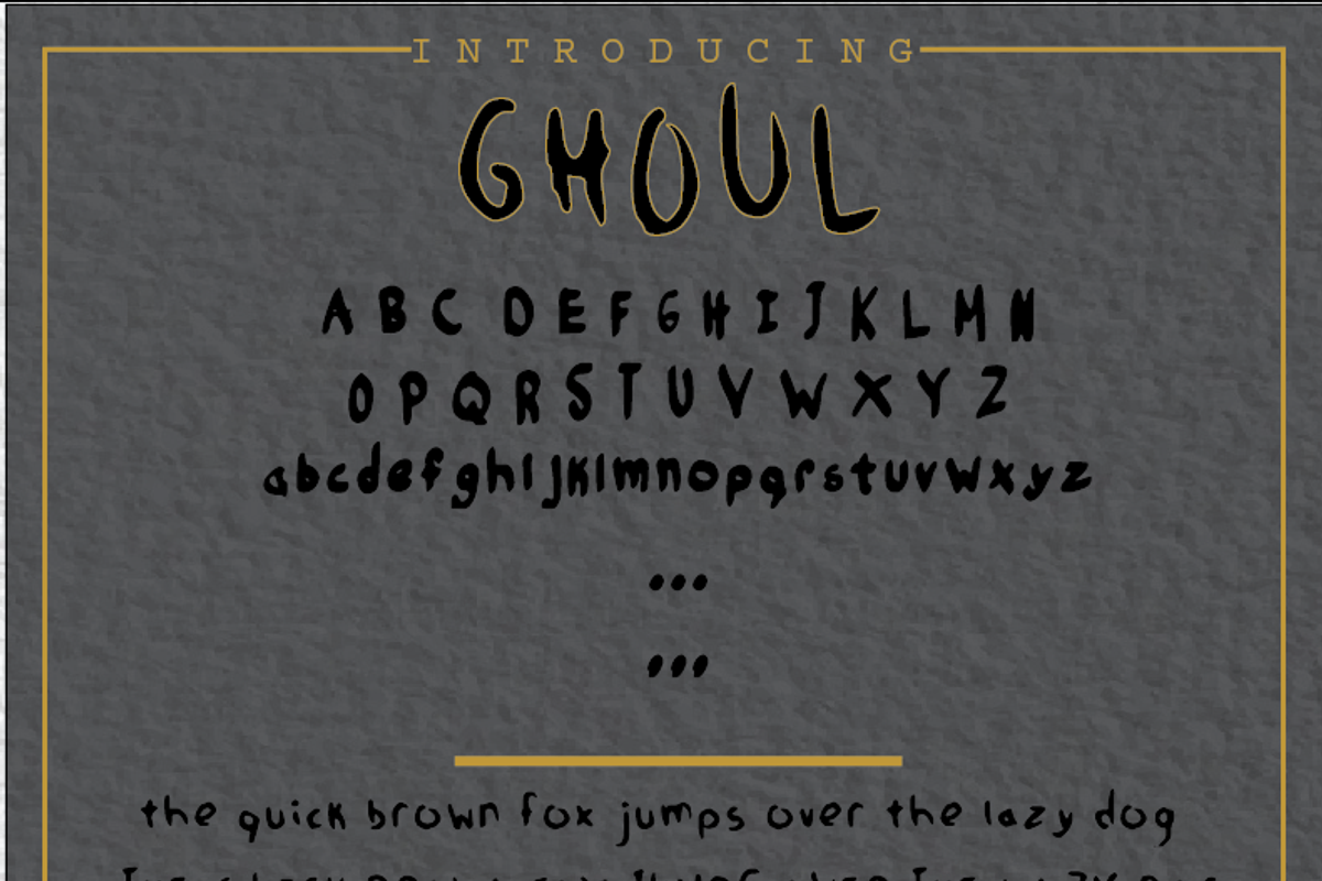GHOUL FONT preview 2