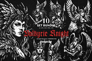 10 Bundle Dark Art Valkyrie Knight, an Illustration by Morspective (Thumbnail 1 of 7)