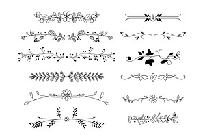 Decorative vintage dividers. Floral, an Illustration by YummyBuum