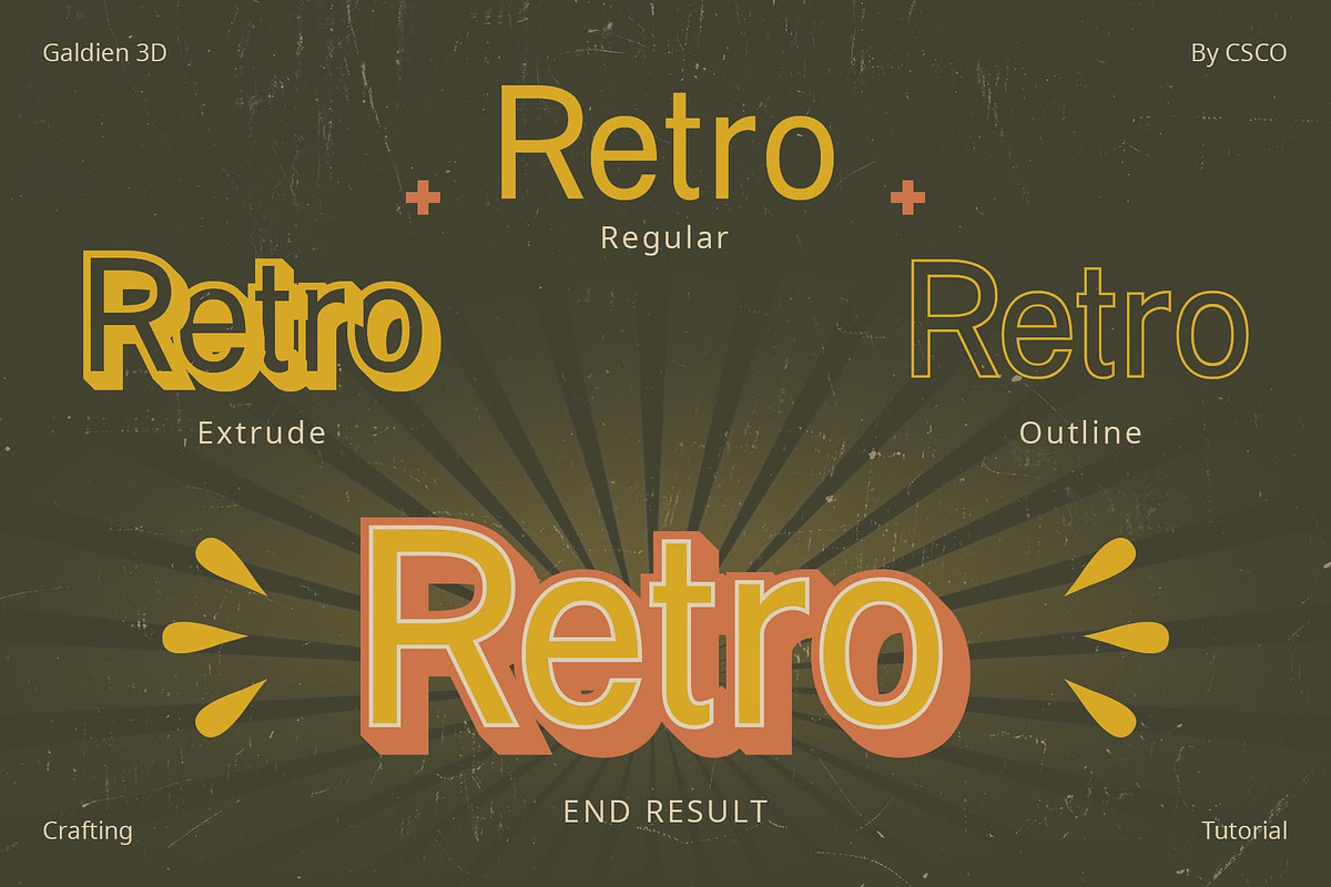Galdien 3D, a Sans Serif Font by Craft Supply Co. (Photo 2 of 8)