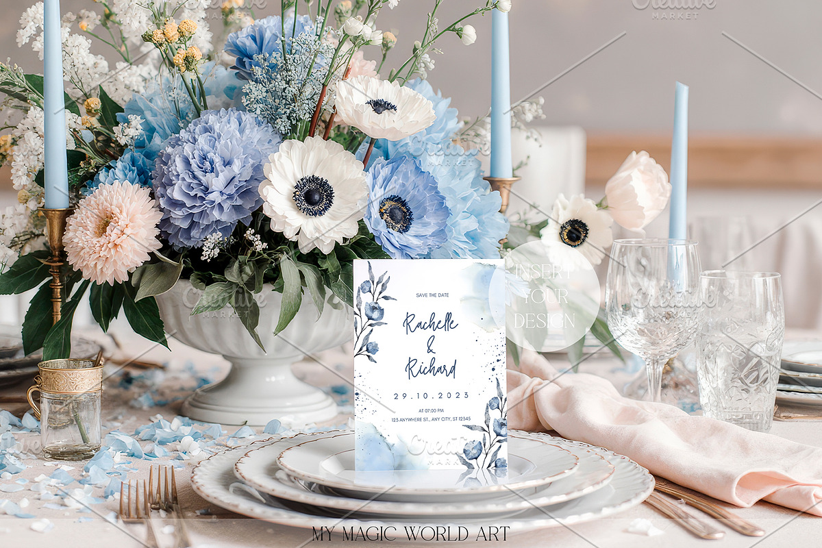 Blue Wedding Mockup Bundle 10 in 1, a Mockup by EkaterinaViArt (Photo 3 of 5)