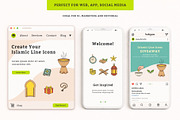 Islamic Line Icon Set Ramadan & Eid, an Illustration by MEANDSTUDIO (Thumbnail 3 of 5)