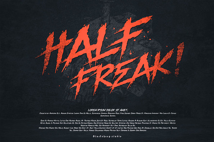 HALF FREAK, a Script Font by Blacksheep studio
