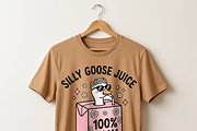Silly Goose Juice Box PNG Asset, a Shirt Mockup by Vector Stall (Thumbnail 7 of 15)