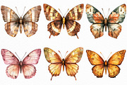 Watercolor Autumn butterflies PNG, an Illustration by Craft Nest (Thumbnail 5 of 6)