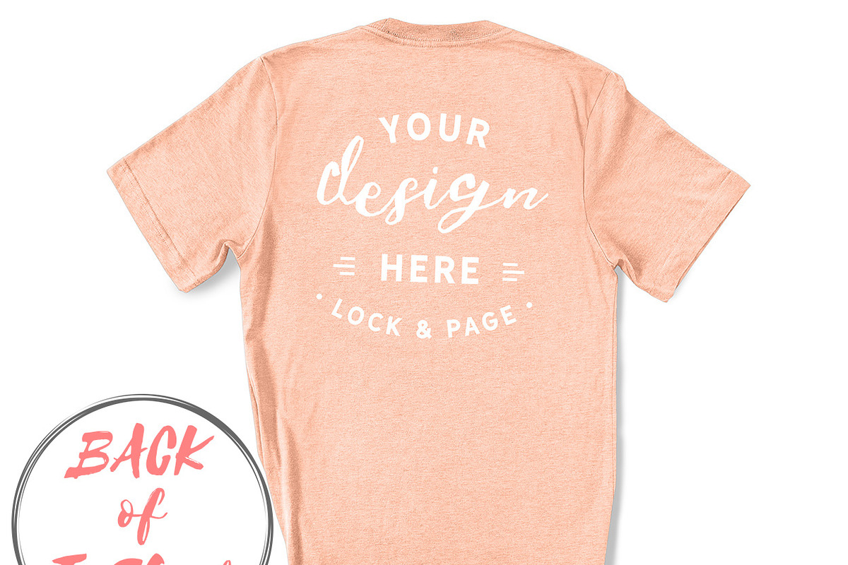 Back Of T-Shirt BC3001 Mockup Bundle, a Shirt Mockup by lock and page (Photo 76 of 88)