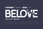 Belove - Sans Serif Font, a Sans Serif Font by Flawless And Co (Thumbnail 1 of 10)