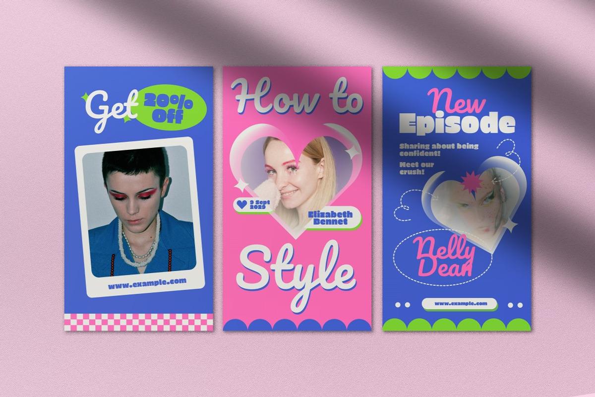 Pink Fashion Instagram Pack, a Social Media Template by graphicook (Photo 7 of 9)