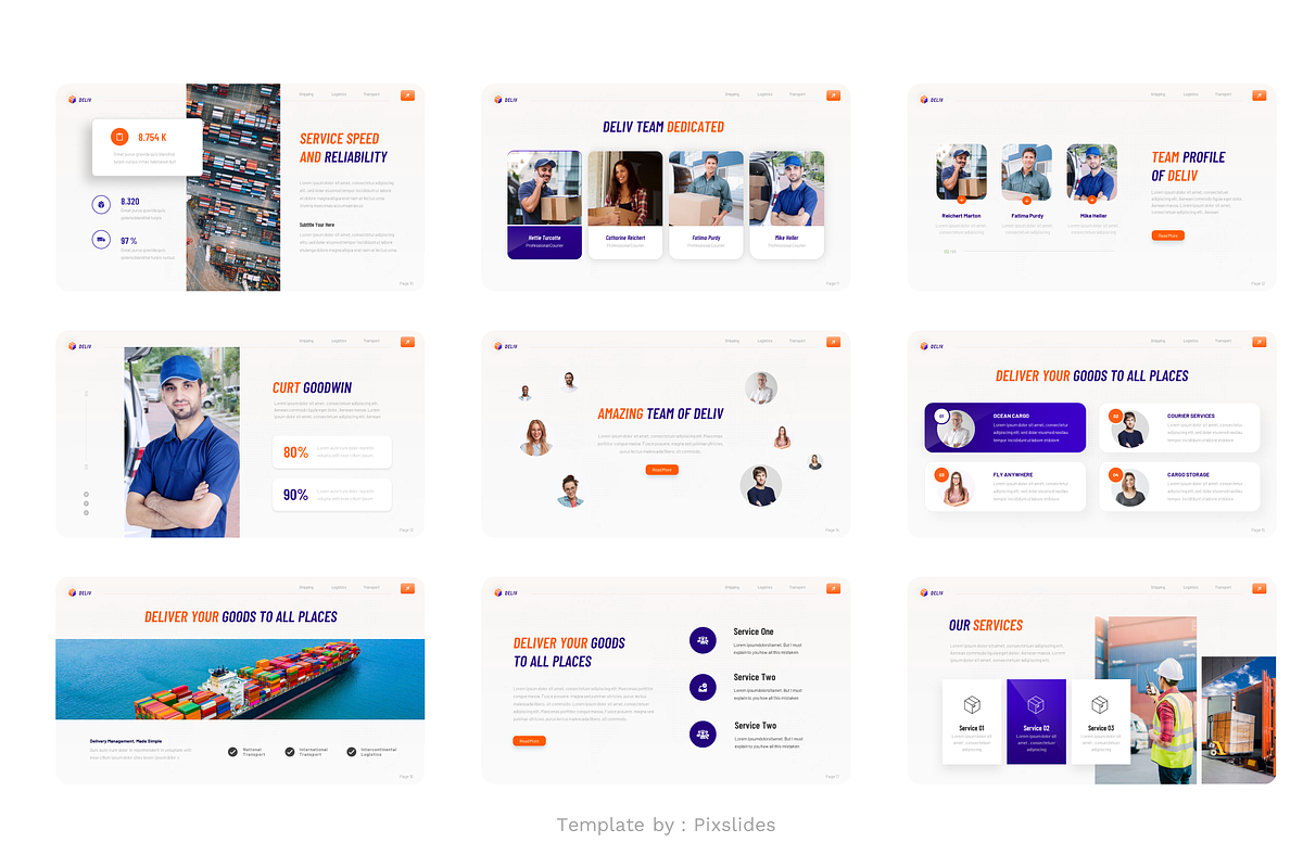 Logistics & Transport PowerPoint, a Presentation Template by Pixslides (Photo 3 of 7)